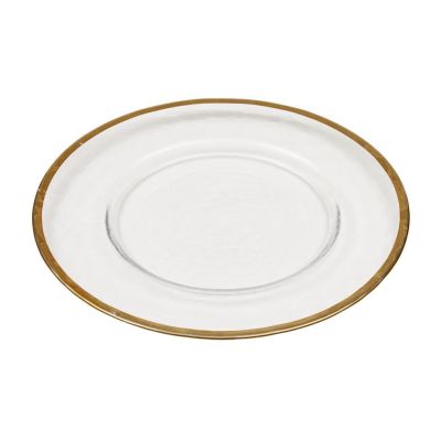 Image two of Clear Gold Rim Charger 13"